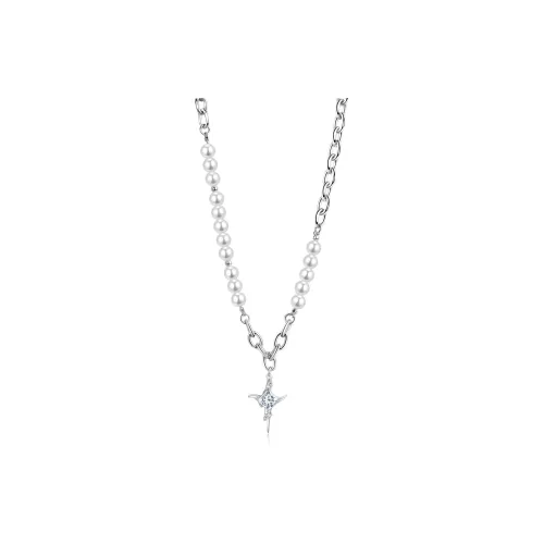 KING OF BLING Сплав Циркон Искусственная жемчужина Ожерелья Унисекс