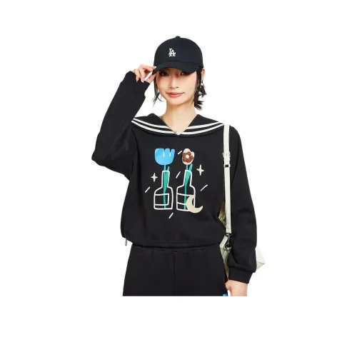 MUGUOGUOMU Весенний Осенний Свитшот Свободного кроя Женский