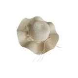 Бежевый Маленький цветок Соломенная шляпа