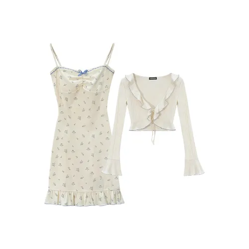 Nathania Экрю Женские Комплекты с юбкой