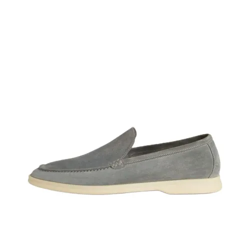 Loro Piana Summer Walk Мужские повседневные туфли с низким верхом, цвет серый чайка, мужской