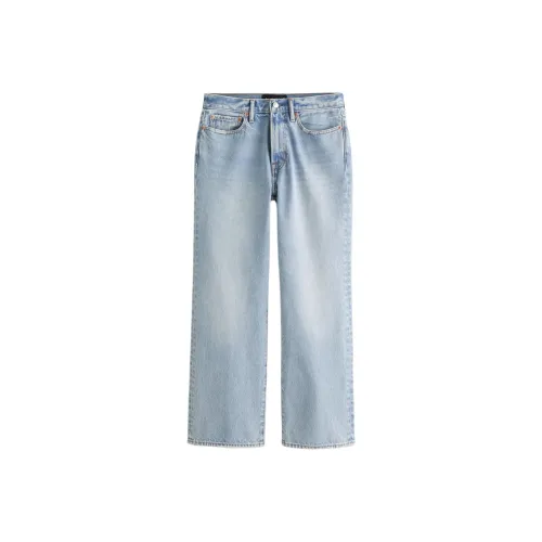 Abercrombie＆Fitch Светло-синие мужские джинсы