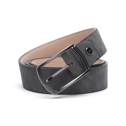 ELLE HOMME Ремень из натуральной коровьей кожи мужской серый кофейный ширина 3,6 см