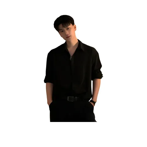 DANJUE Чернильно-черный Унисекс Рубашки