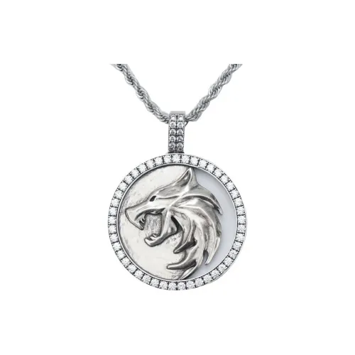 ICEGIANT Титановая сталь Ожерелье Демон HUNTER Белая Подвеска + 55 см Нержавеющая сталь Цепочка Унисекс