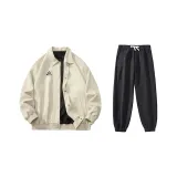 Серый топ + черные штаны