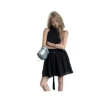 Чёрное платье-рубашка