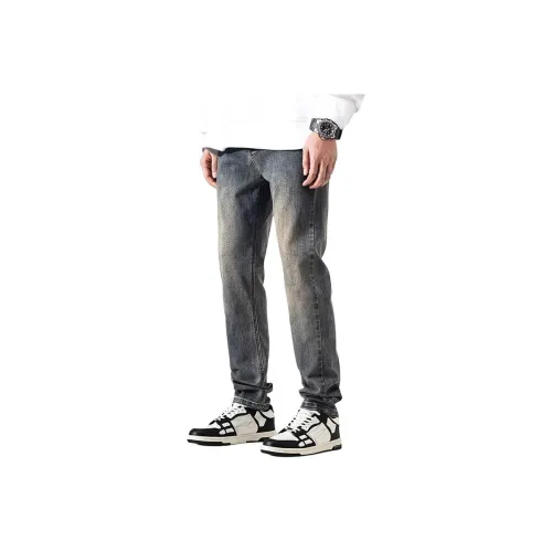 TONGXIANSEN Винтажные синие мужские джинсы