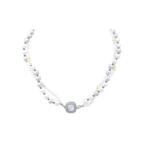 KING OF BLING Сплав Циркон Искусственная жемчужина Ожерелья Женские