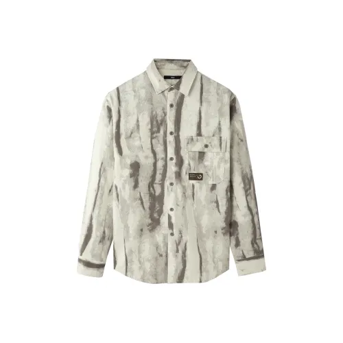 HLA Хаки Цветочный C4 Мужские Рубашки