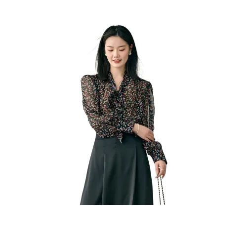 Mula Лист Цветочный Женские Рубашки