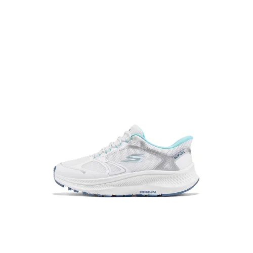Skechers Kids Противоскользящие Амортизация Устойчивые к износу Легкие Амортизация Низкий Топ Беговые кроссовки Белый Детский