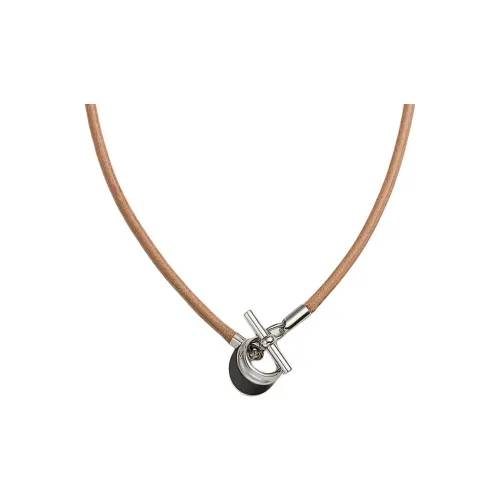 HERMES Металлические ожерелья Унисекс Коричневый