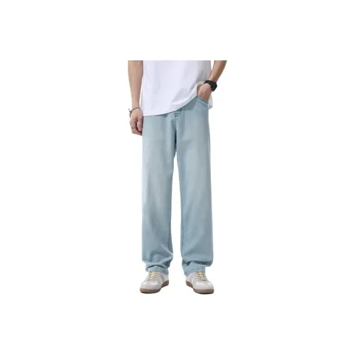 JIKENDI Синий Серый Мужские Джинсы