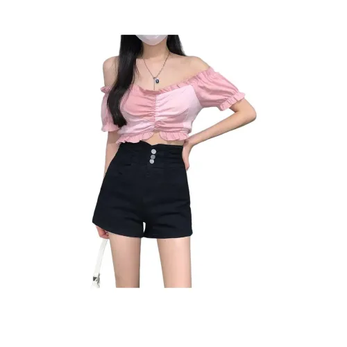 YEARNED Черные Женские Джинсовые Шорты