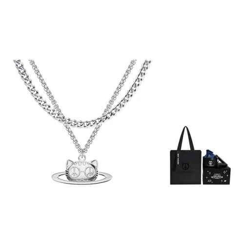 PEACE CAT Титановые стальные ожерелья унисекс