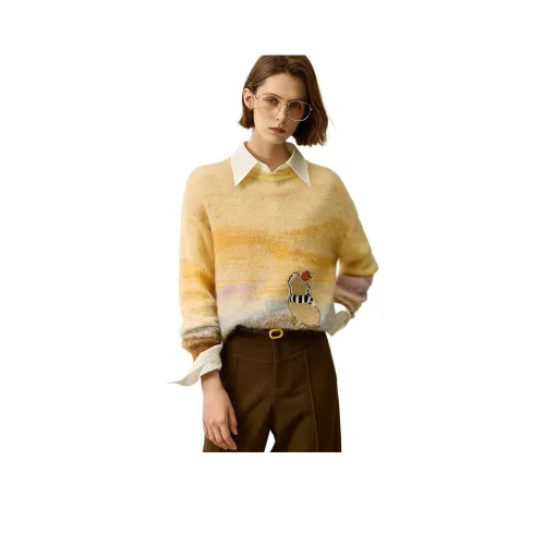 Лилия Желтый Женские Свитеры
