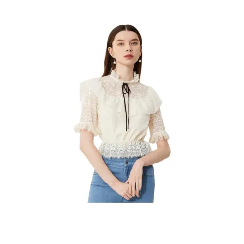 Caroline Экрю Женские Рубашки T