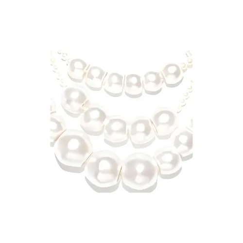 CHANEL 25C Металл Смола Искусственный ЖЕНСКИЕ БЕЛЫЕ Ожерелья PEARLS