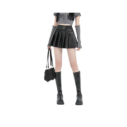 YINLEI Кожаные короткие юбки женские