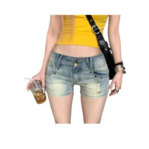 YEARNED Синие Женские Джинсовые Шорты