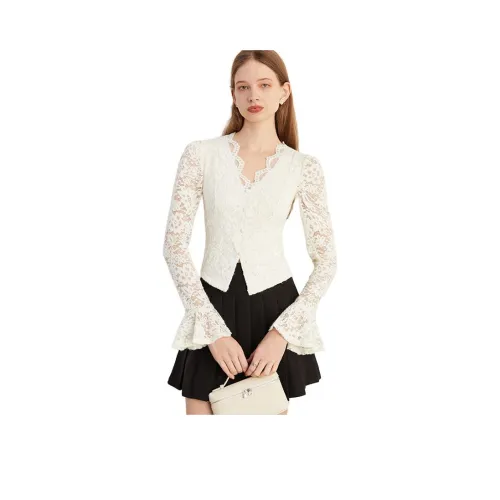 DPLAY Рубашка Женская Кремово-Абрикосовая