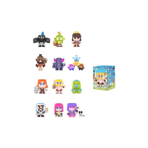 POP MART Clash of Clans Королевский CLASH Classic Character Коллекция Слепые коробки Один Mystery Коробка Целая коробка 12 шт