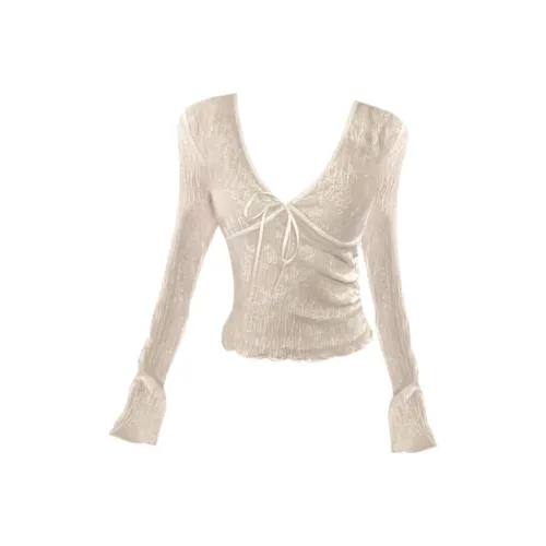 MUQINGQING Белый Женские T-рубашки