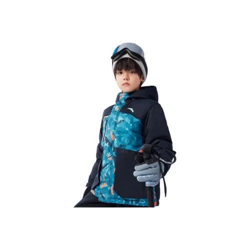 Antakids Пуховик Dreamy Черный Синий Full С принтом Детский