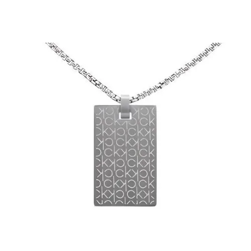 CALVIN KLEIN Титановые стальные ожерелья унисекс серебряные