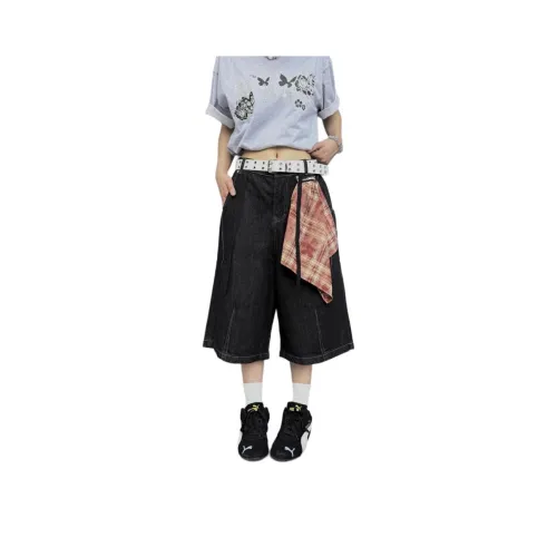 YEARNED Темно-синие Женские Джинсовые Шорты