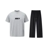 Серый топ + черные штаны