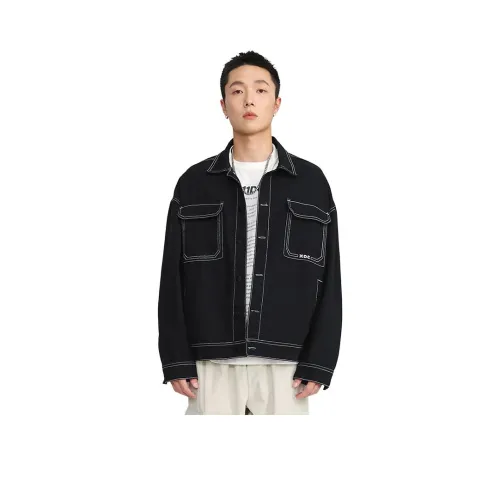 SONGS ALONG Denim Jacket Unisex Black