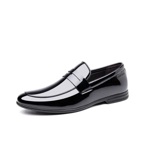 YIMINU Повседневные кожаные туфли с низким верхом мужские