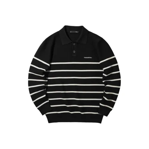 HLA Черный Stripe 7A Мужской Трикотаж