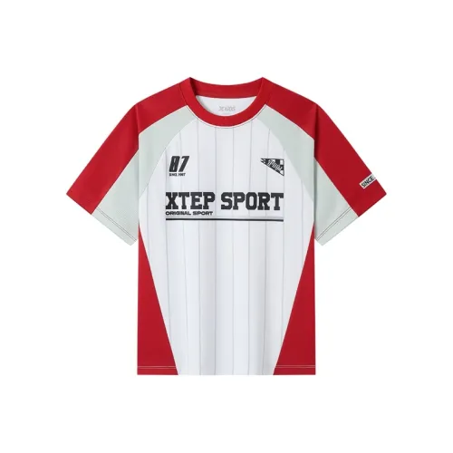XTEP T-Shirt SS25 Pearl White Drunken Red XTEP T-Shirt SS25 Жемчужно-белый Пьяный Красный