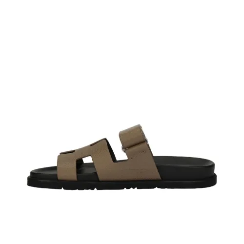 HERMES Chypre Слипоны Женские Слоновой Серый