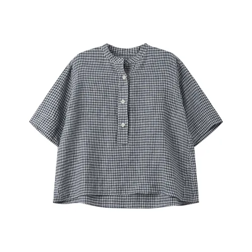 DE Mincollection Зеленая и белая клетка Женские рубашки