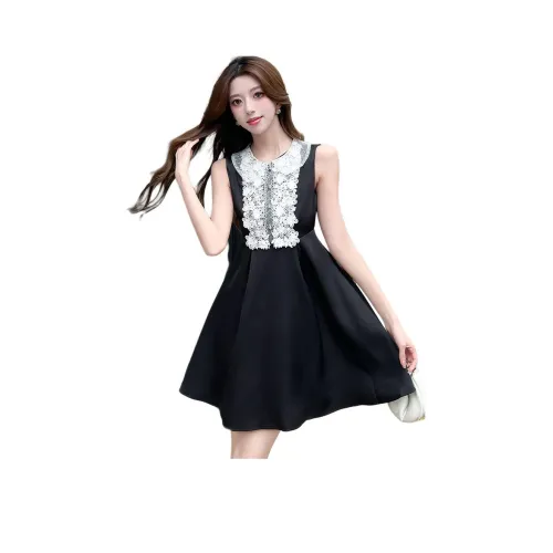 KEAB Без рукавов Платье Женское Черное