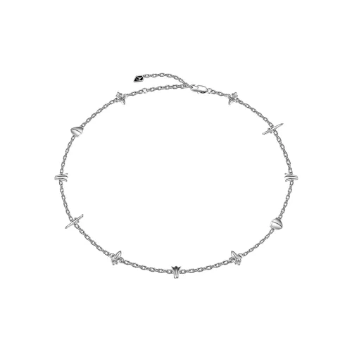 APORRO Медное ожерелье, серебряный, унисекс