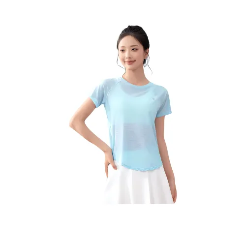 361° ZONGXUNXILIE Йога T-рубашка Женская Перистый Синий