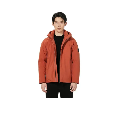 LESS IS MORE Теплый оранжевый мужской пуховик