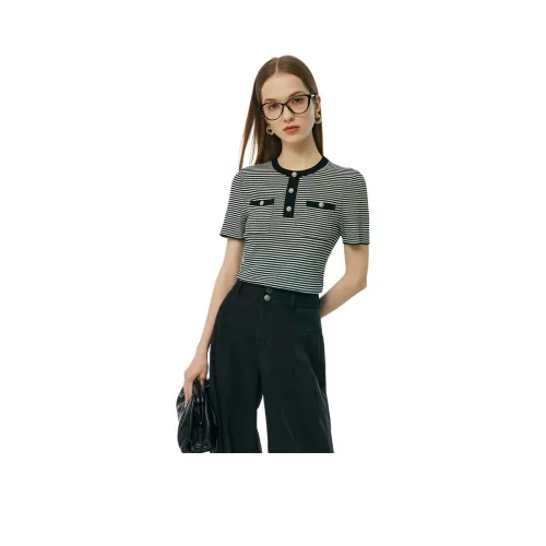 GOELIA 14S Черно-белые полосы Женские футболки