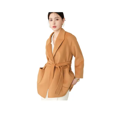 Emodues Верблюжий Женское Пальто