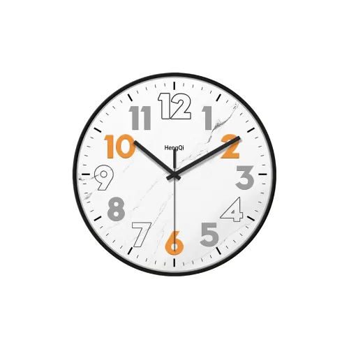 HENGQI Механизм с плавным ходом секундной стрелки Стена Часы Унисекс Белый