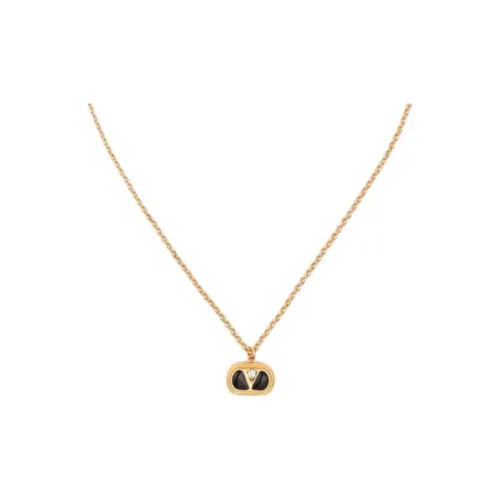 Valentino Эмаль Кристальный Metal Necklaces Женские Золотой