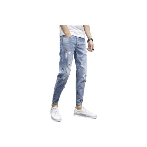 VUAS Лето Джинсы Slim Fit Unisex