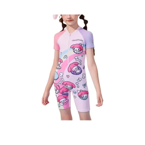 ZOKE X SANLIOU LIANMINGKUAN Детский купальник Melodi SS25 Макарон My Melody Для детей 3-7 лет