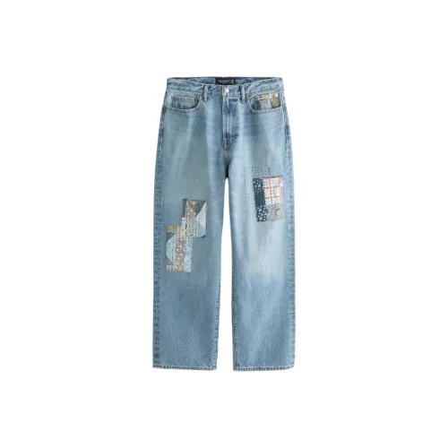 Abercrombie＆Fitch Blue Men's Jeans Аберкомби＆Фитч Синий Мужской Джинсы