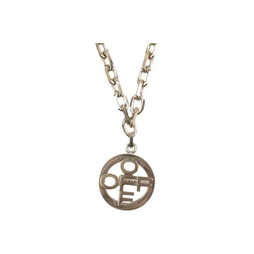 Off Белый Metal Necklaces Серебряный Унисекс